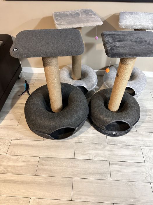 Домик для кота большая когтеточка  80-85 см см толстый столб Пончик