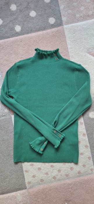 Półgolf sweter damski z ozdobnymi guzikami rozm. S/M 36/38