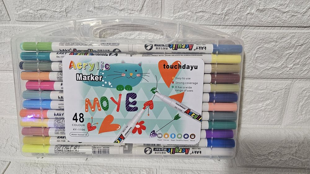 Акрилові маркери, акриловые маркера, акриловые, набір маркерів, акрил