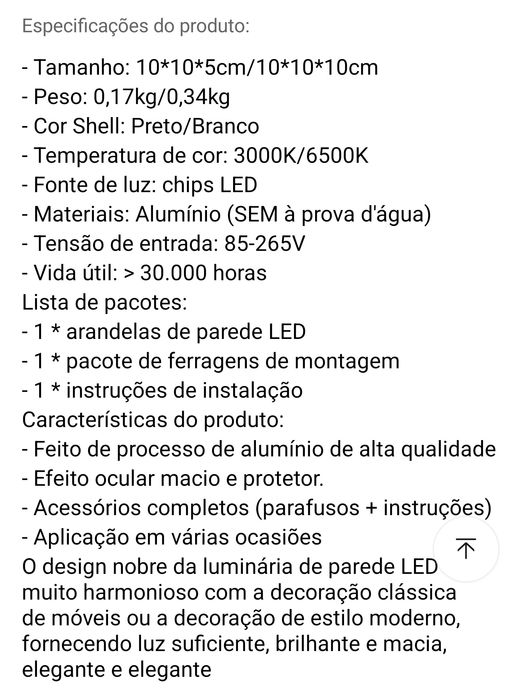LED/cubo de iluminação 10W branco [NOVOS]