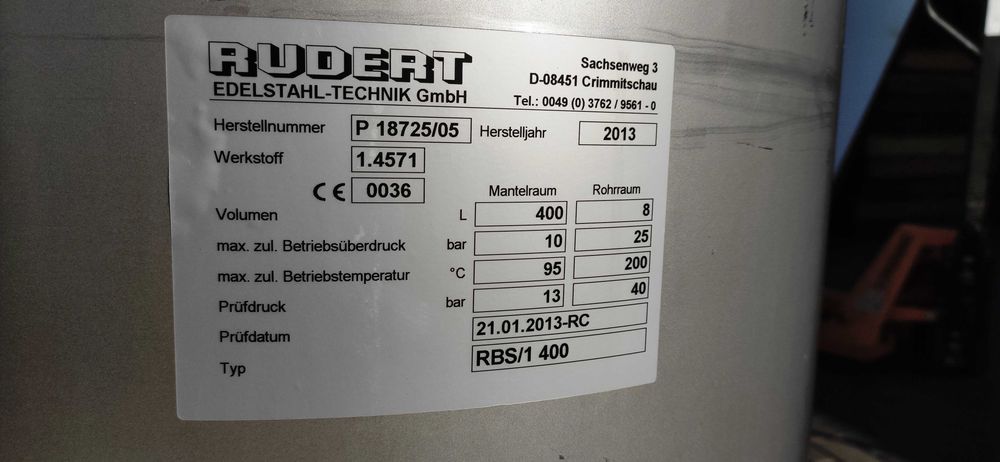 Bojler wymiennik nierdzewny 300 / 400 L wężownica nierdzewka VIESSMANN RUDERT