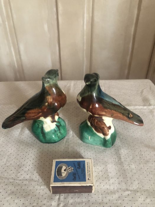 Порцелянова парна статуетка птахів