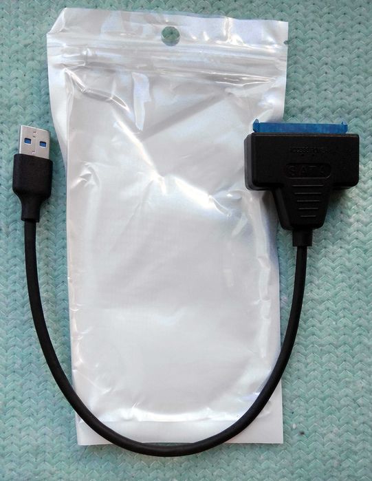 Кабель переходник адаптер USB 2.0 3.0 SATA для дисков HDD SSD 2,5" 3,5