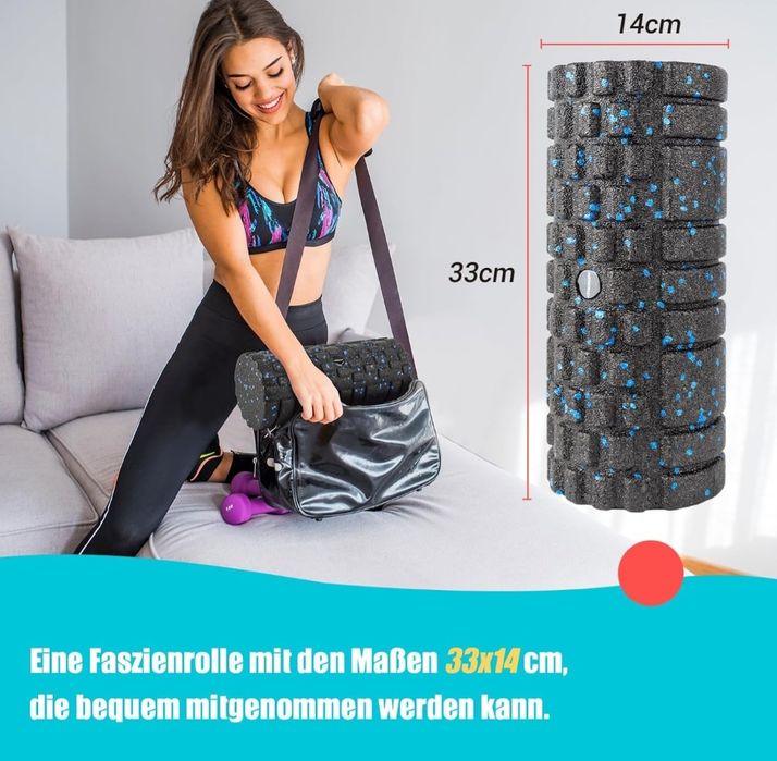 Wałek do masażu powięzi z teksturą 3D