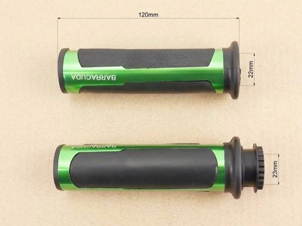 Ручки керма мото "BARRACUDA" (грипси +відбійники) універсальні