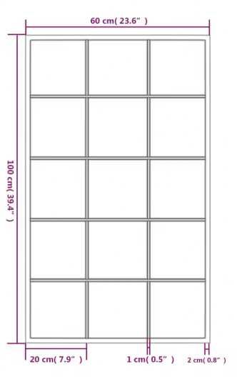 Espelho de parede preto 100x60