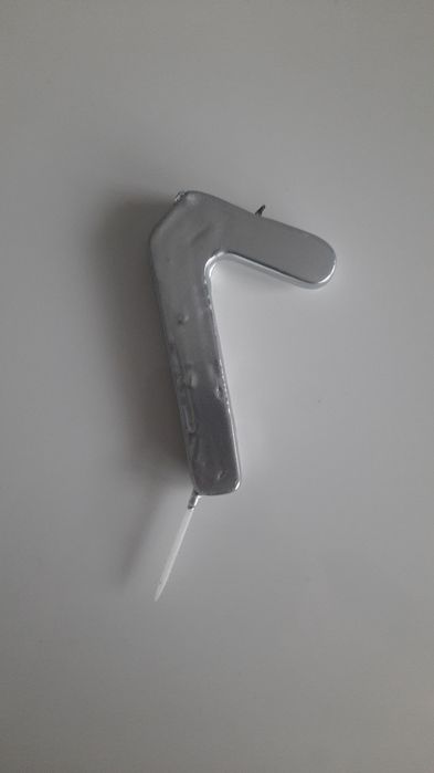 Balon urodzinowy srebny  cyfra 7  Duza plus świeczka na tort srebna 7