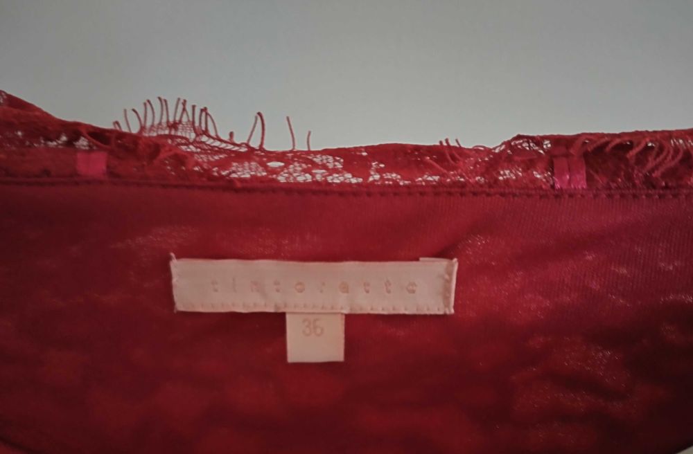Vestido Vermelho - marca TINTORETTO - Nº 36 - usado