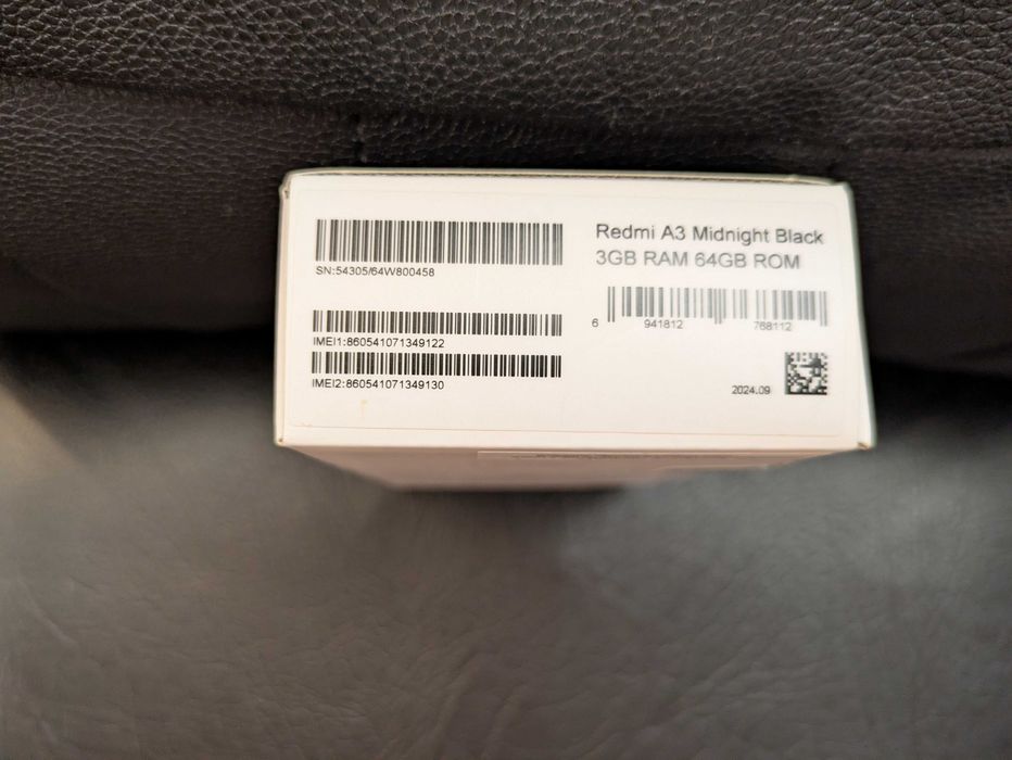 SPRZEDAM – Xiaomi Redmi A3 (Midnight Black) – gwarancja/rękojmia.