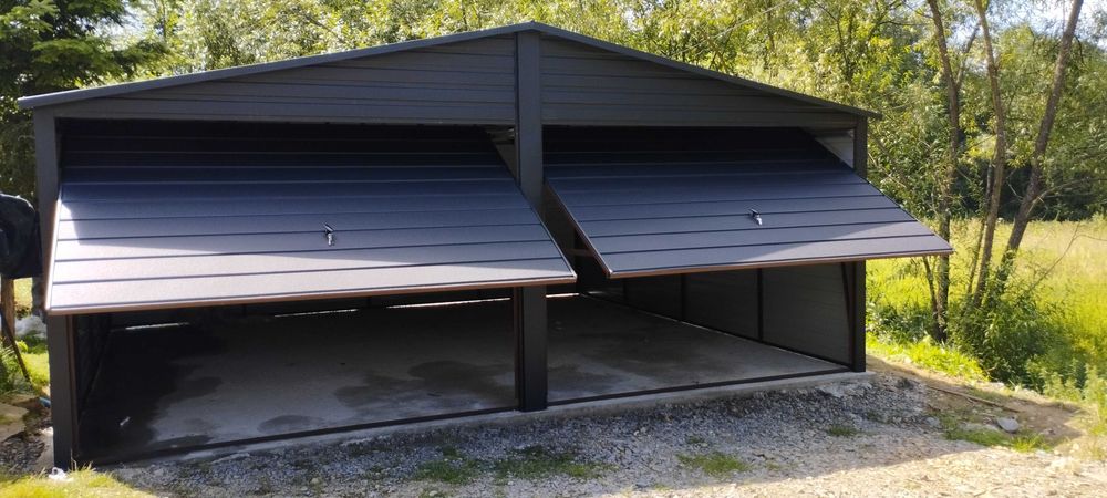 garaż blaszany 6x5 garaż blaszak garaze blaszane 5x7 7x5 poziom profil