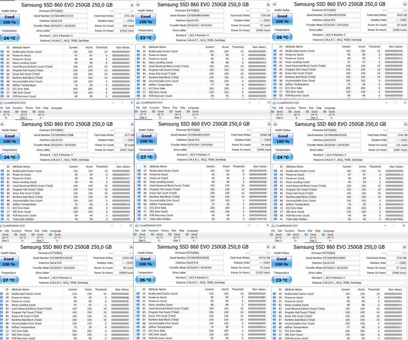 2.5 M.2 SSD диск 250GB 500GB 1TB Samsung WD SK Hynix