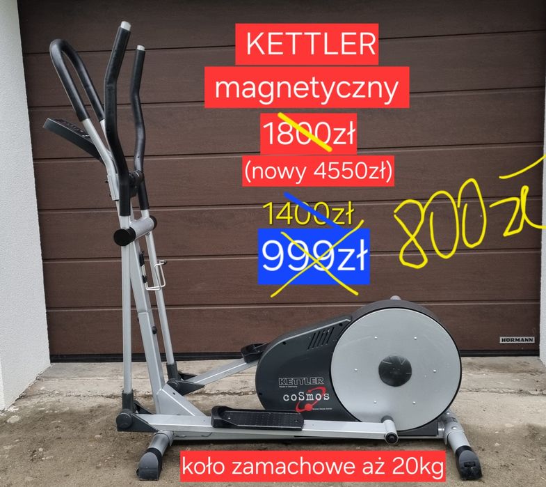 DUŻY orbitrek KETTLER COSMOS magnetyczny koło 20kg chodziarz orbiterek