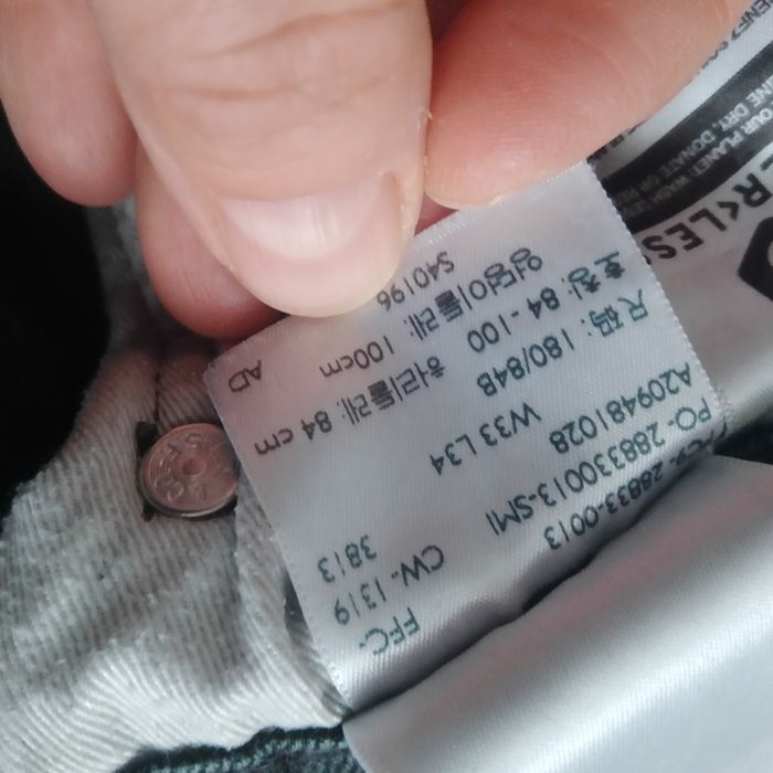 Spodnie męskie Levi's czarne yeans W33L34