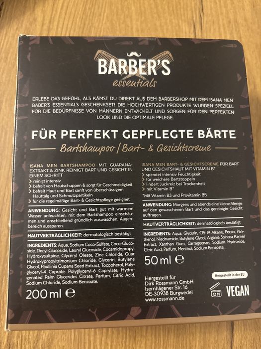 Isana barber’s szampon do brody+krem