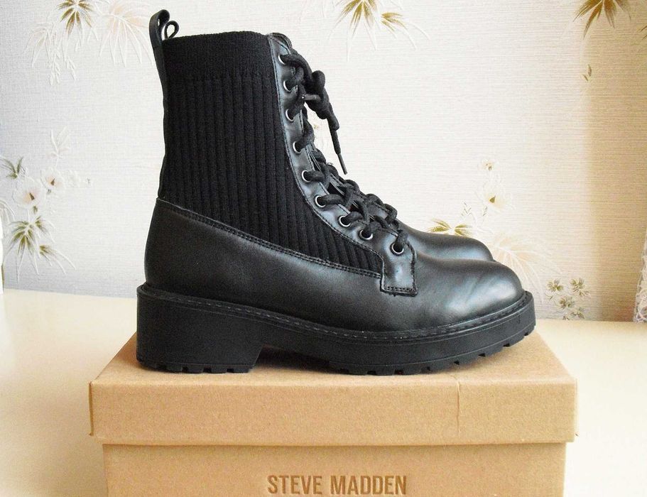 Комбат милитари Ботинки Steve Madden женские кожаные