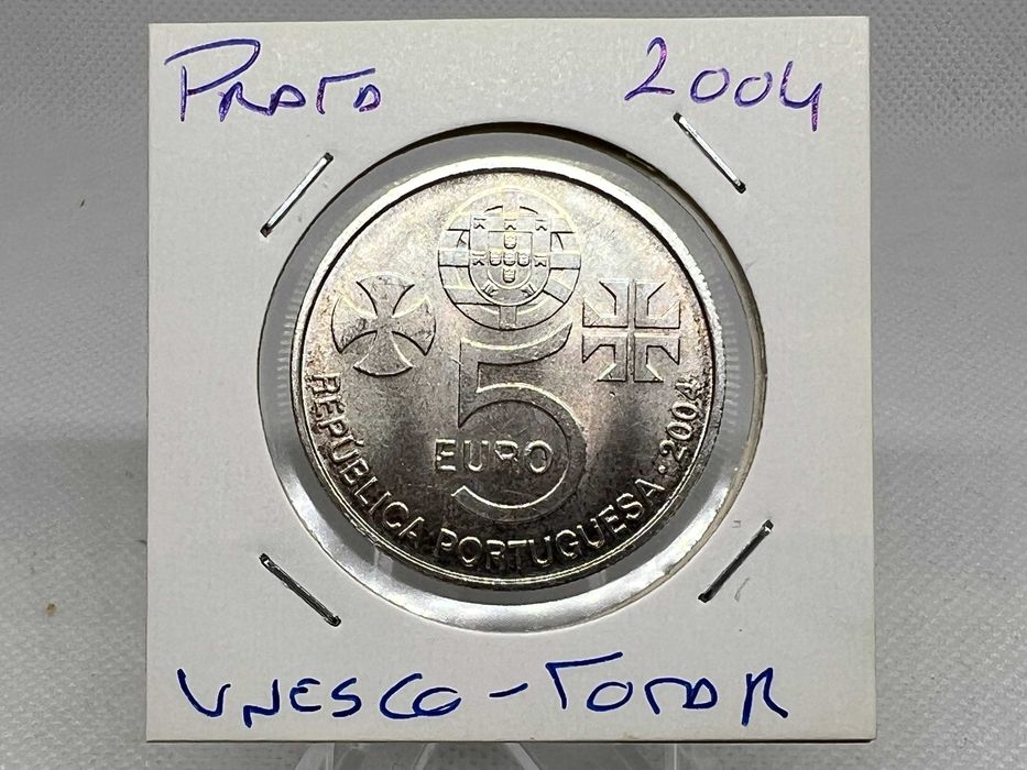 Portugal 2004 - 5 Euros - Prata - Património Mundial da Unesco – Convento de Cristo em Tomar