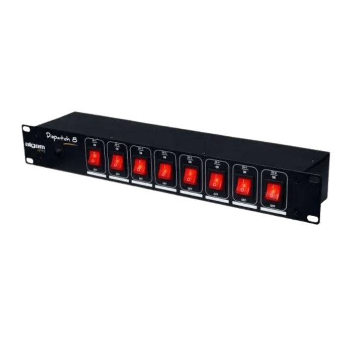 Régua de energia Algam Lighting DISPATCH-8 com interruptores