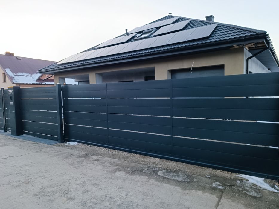 Brama przesuwna , furtka nowoczesna