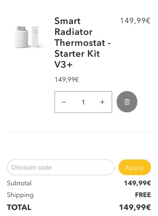 3 Termostatos para radiador HomeKit TADO