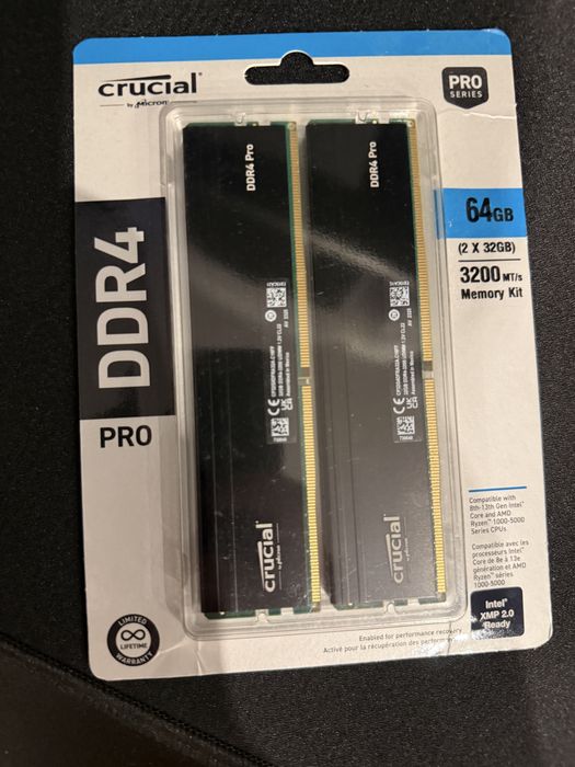 Crucial 64 gb (2x32gb) 3200Mt/s DDR4