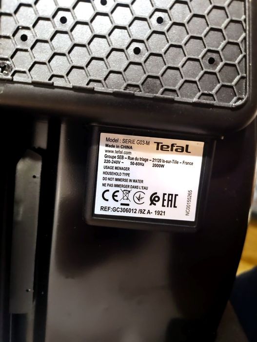 Електрогриль Tefal GC306012 2000 Вт — 3 в 1, знімні панелі