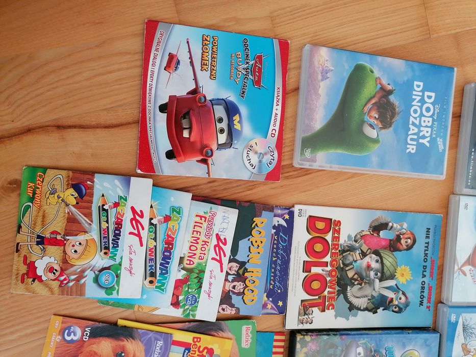 Bajki dvd Kubuś i.., Smerfy, Rajdek, Finley