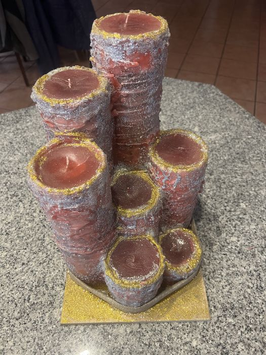 Vela decorativa  feita em casa