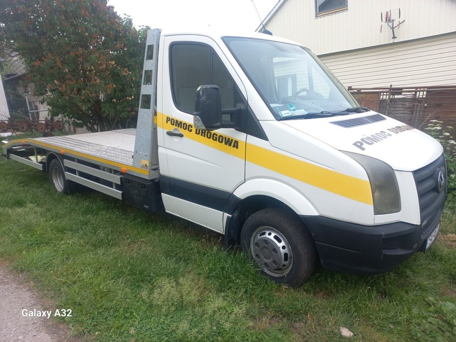 Vw Crafter 2.5 TDI Max Bliźniak Pomoc Drogowa Laweta 3.5 Hak  DMC Najazd Długi Klima