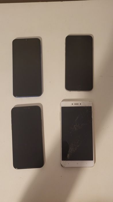 Lote 4 Telemóveis – iPhone X, iPhone 6, Samsung A40, Xiaomi 4 / 4x – Para Peças