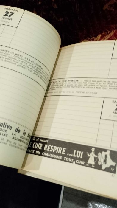 Agenda 1963/72 De la Boucherie Française 2 Unidades