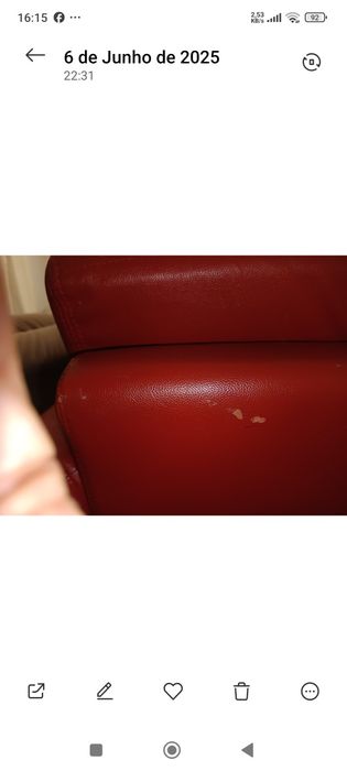 Promoção dois Sofá : sofá couro vermelho e sofá de pele Preto