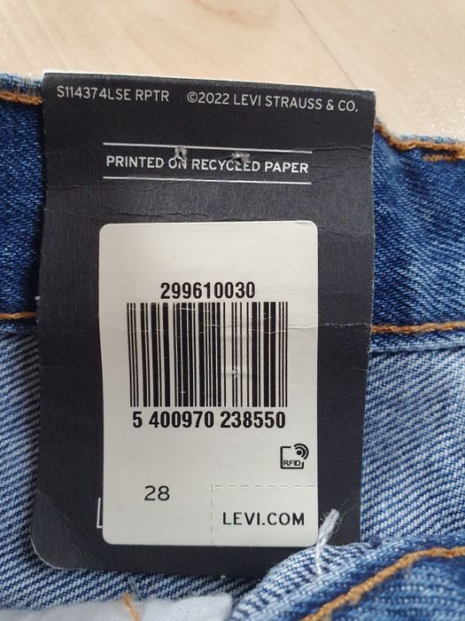 Nowe damskie szorty Levi's 501 Rolled Shorts rozm. 28