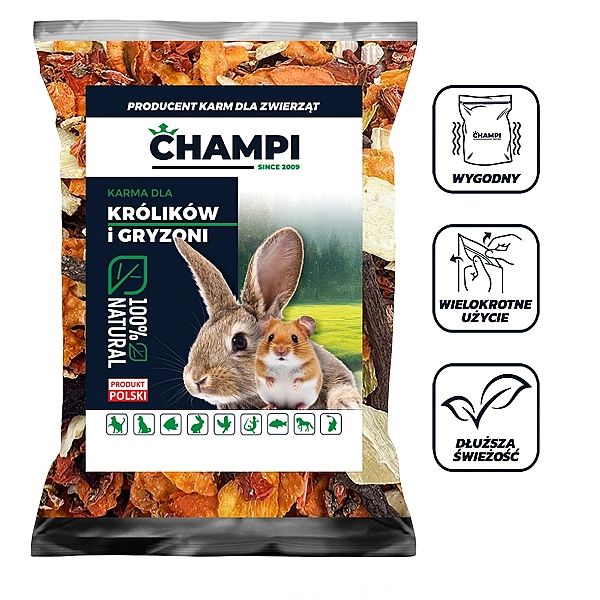 WARZYWA OKOPOWE 1kg marchew burak mniszek karma dla królika świnki CHA