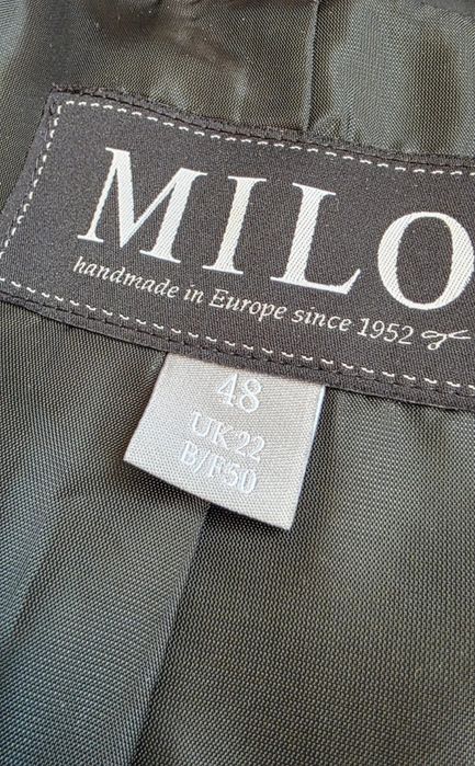 Damski płaszcz milo plus size z kołnierzem Cashmere wool