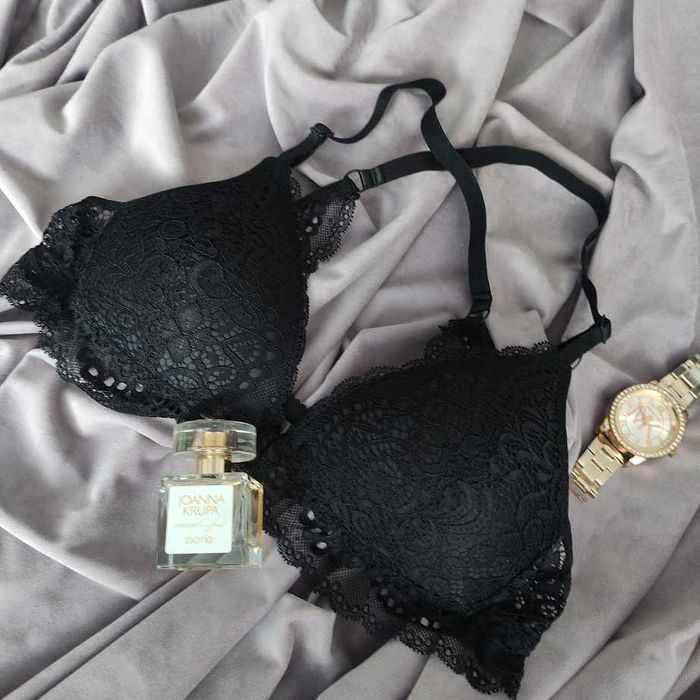 Biustonosz usztywniany Intimidao zapinany z przodu 75/80/85A czarny