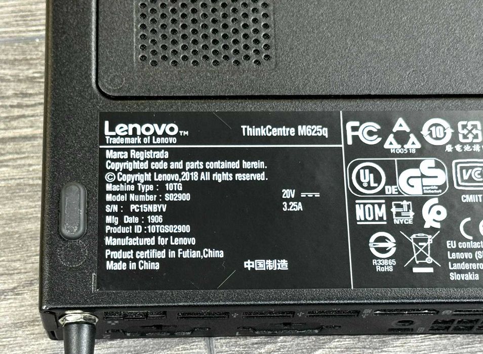 РОЗПРОДАЖ!!! Компактний міні ПК Lenovo Thinkcentre M625Q / Wi-Fi / Bluetooth