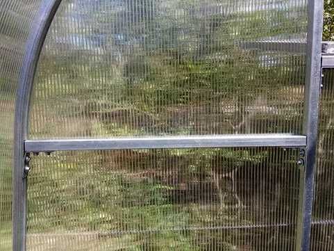 Szklarni foliowa "Kombi" z poliwęglanem na frontach wym.3,26 x 4 m