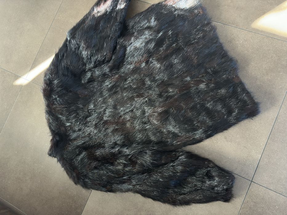 Futro prawdziwe ciemny brąz