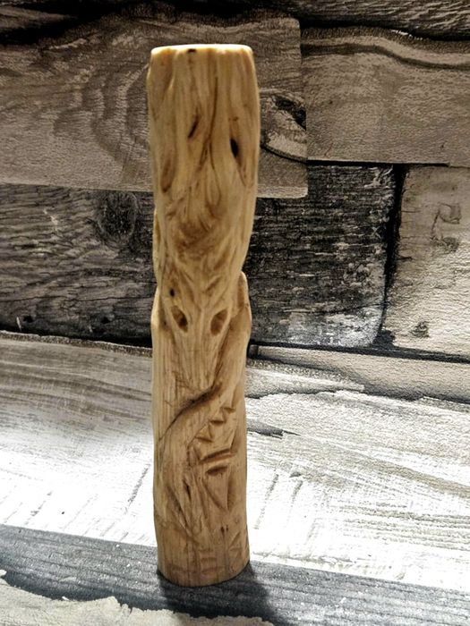 Rzeźba słowiańska figurka Leszy boruta dziad borowy Weles ozdoba