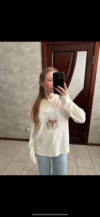 Лонгслів молочний Zara