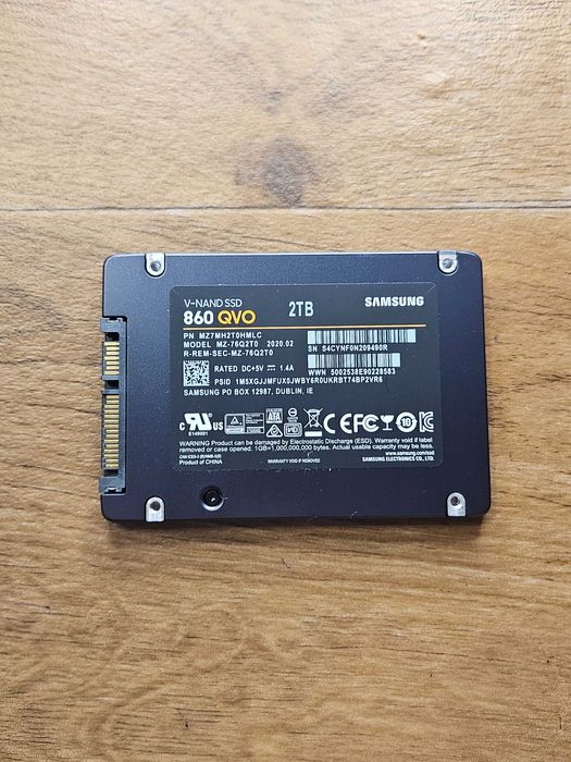 Samsung 860 qvo 2 tb 2000 gb гигабайт ssd диск 98% жизни идеал