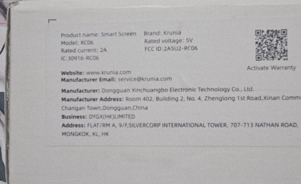 Ekran samochodowy Krunia Smart Screen