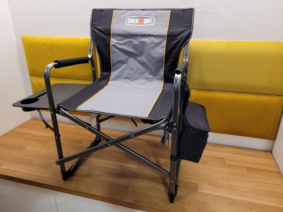 Krzesło Turystyczne Kempingowe Wędkarskie Reżyserskie Nowe stolik