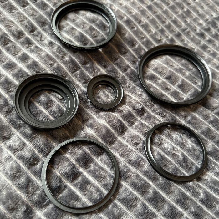 Zestaw Adapterów Do Filtrów od 26 do 82 mm + Klucze