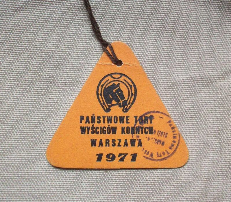 Państwowe Tory Wyścigów Konnych, bilet sezon 1971, trybuna.