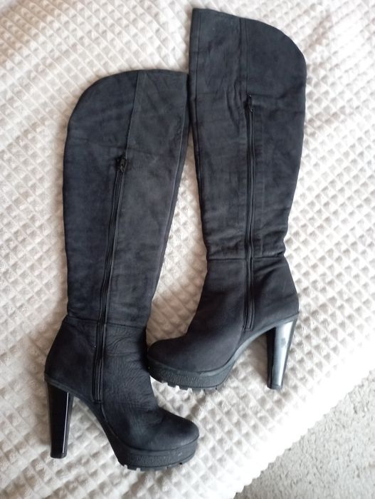 Ботфорти жіночі сапоги натуральна шкіра 39 р
