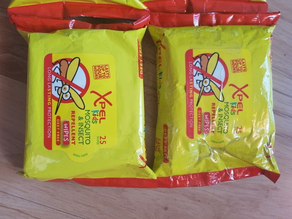 Nowe nawilzane chusteczki odstraszajace komary i inne owady XPEL