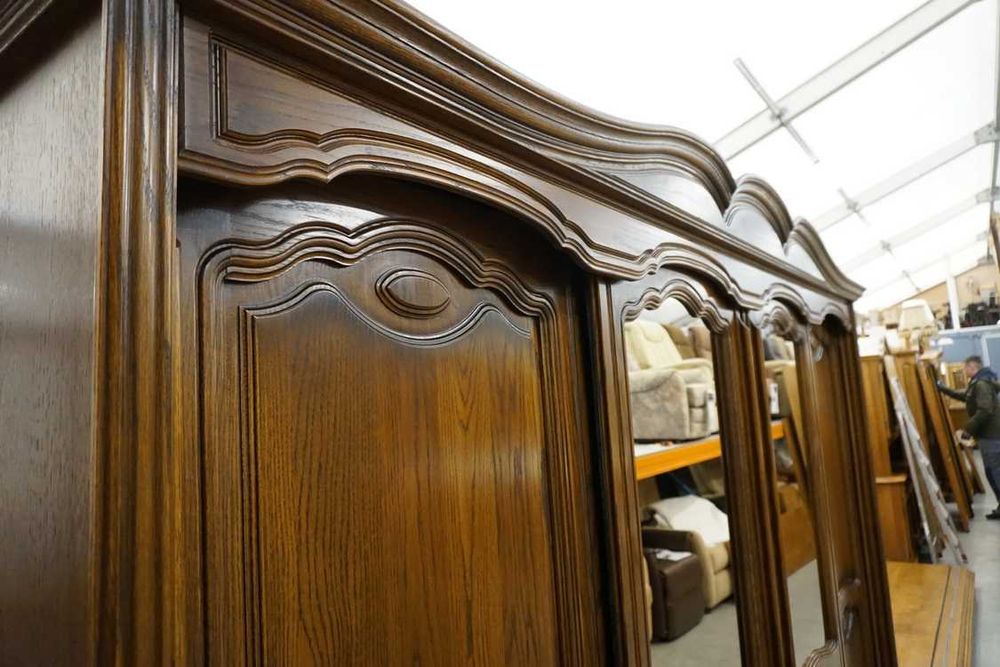 Szafa Dębowa Drzwi Przesuwne z Lustrami szer. 333 cm   (P-1346)