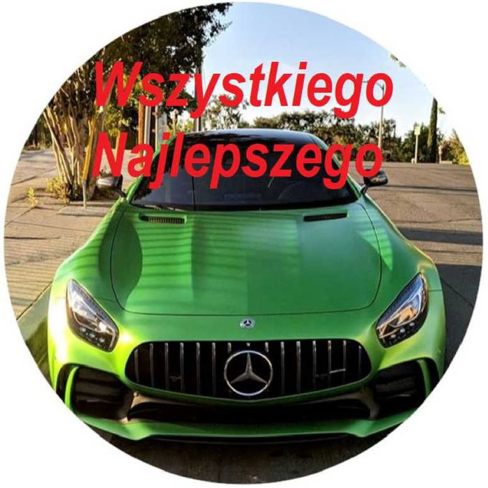 Opłatek na tort Urodziny Mercedes GT Samochód Auto