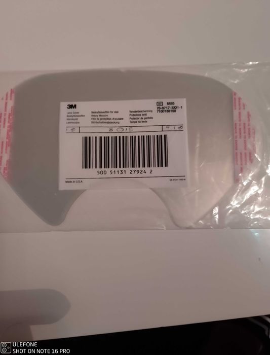 3M 6885 Osłona folia na szybę do maski 6800,6900